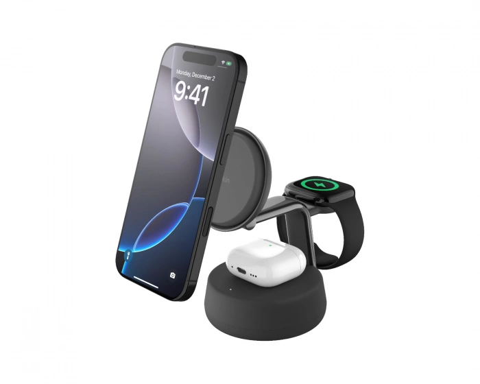 Belkin UltraCharge Pro 3-in-1 Qi2 Charging Station - Black