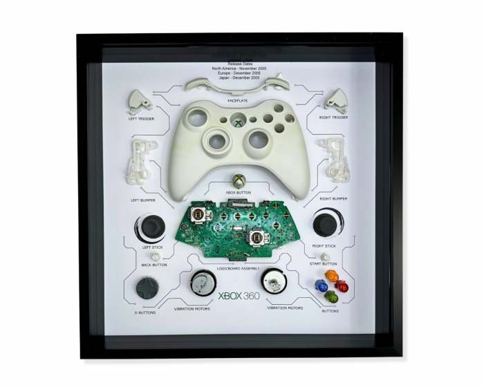 GRC Retro Art Display for Microsoft Xbox 360 Wireless Controller - White