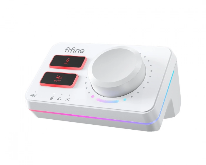 Fifine AmpliGame SC9 Audio Mixer - White