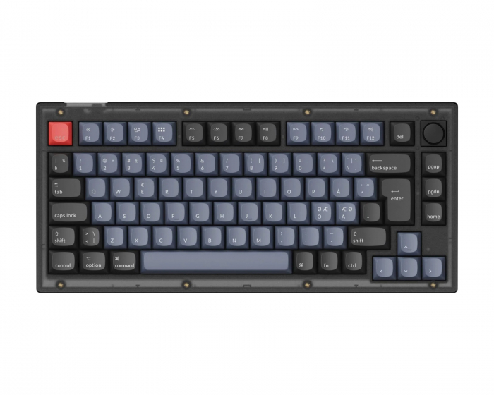 Keychron V1 Hotswap Knob ISO Keyboard - Frosted Black [K Pro Brown]
