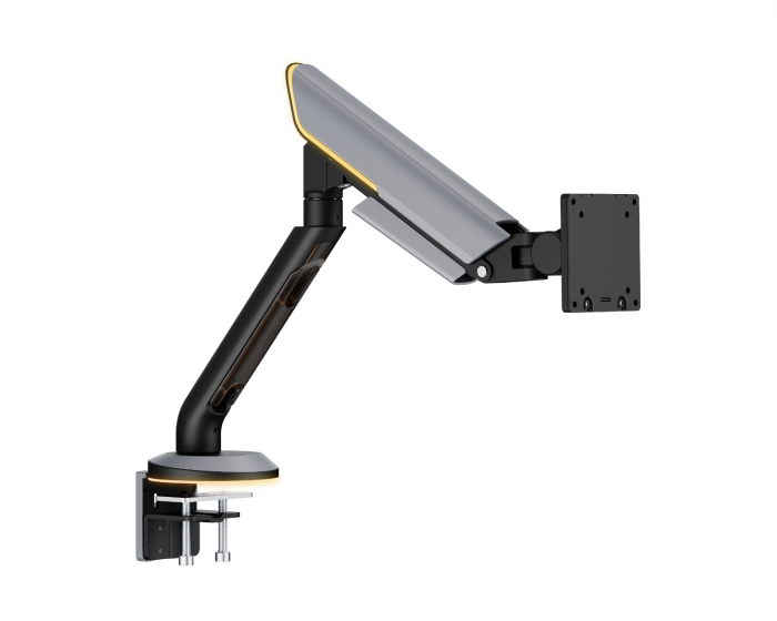 MaxMount Titan Heavy-Duty Monitor Arm with RGB 24″-57″ - Grey
