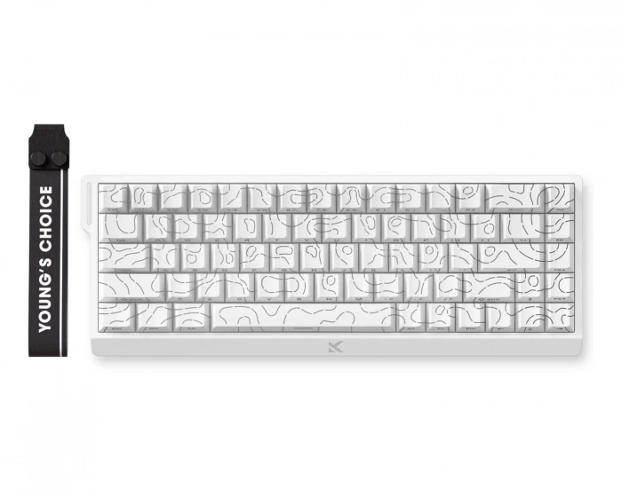 MCHOSE Ace 68 E-Sport ANSI Keyboard - White Topographic [Ice Rhino Magnetic]