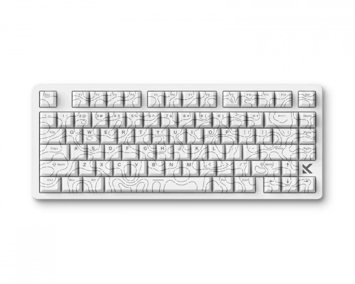MCHOSE Jet 75 E-sport Magnetic Switch Keyboard - White Topographic [Kailh Magnetic God Switch]