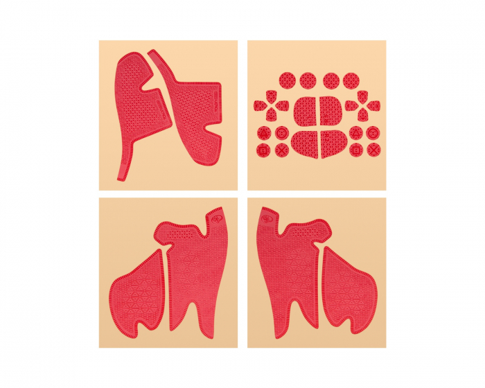 TalonGames Controller Grip Tape for PS5 DualSense Edge Controller - Ultra Version - Red