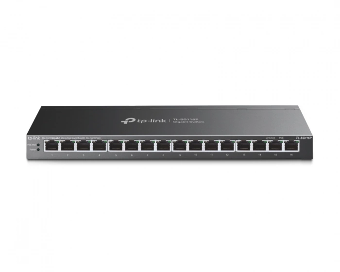 TP-Link TL-SG116P 16-Port Gigabit Desktop Switch med 16-Port PoE+