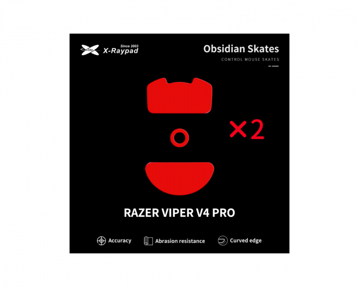 X-raypad Obsidian Mouse Skates for Razer Viper V4 Pro
