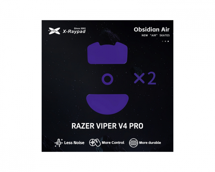 X-raypad Obsidian Air Mouse Skates for Razer Viper V4 Pro