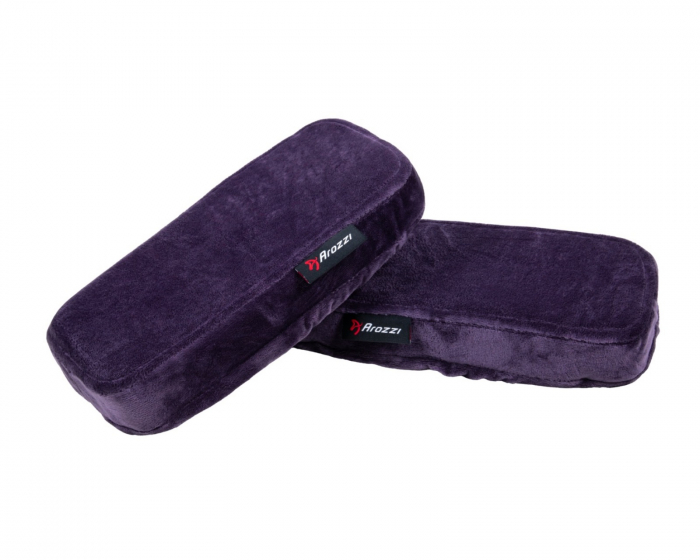Arozzi Memory Foam Armrest Pads - Purple