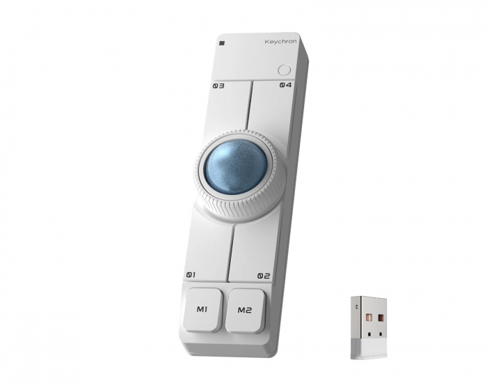 Keychron Nape Pro Wireless Trackball Mouse - White