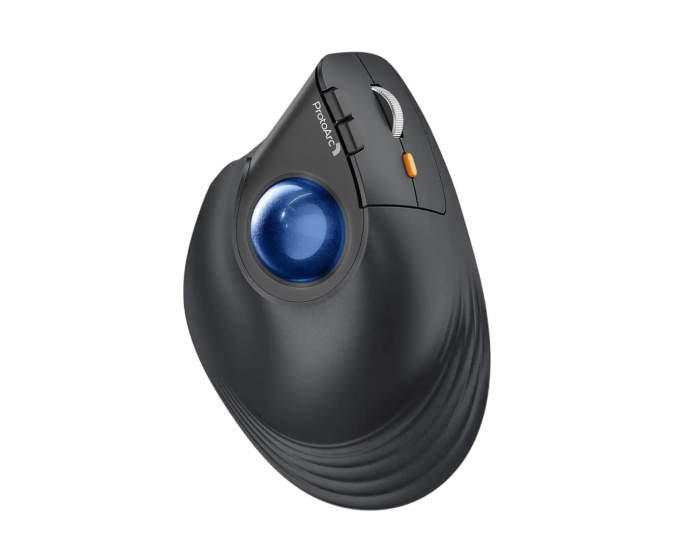 ProtoArc EM05 NL Vertical Wireless Trackball Mouse - Black/Blue