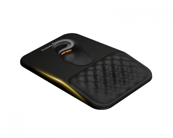 ProtoArc MP50 Ergonomic Mouse Pad with Wrist Rest Lycra - Black