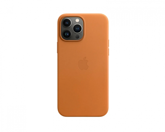 Apple iPhone 13 Pro Max Leather Case - Golden Brown