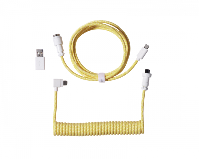 Keychron Coiled Aviator Cable Angled 8K Yellow