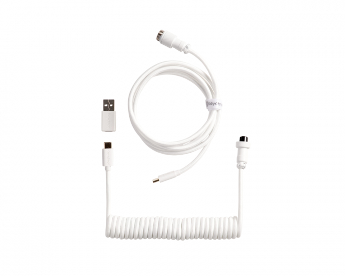 Keychron Coiled Aviator Cable Straight 8K - White