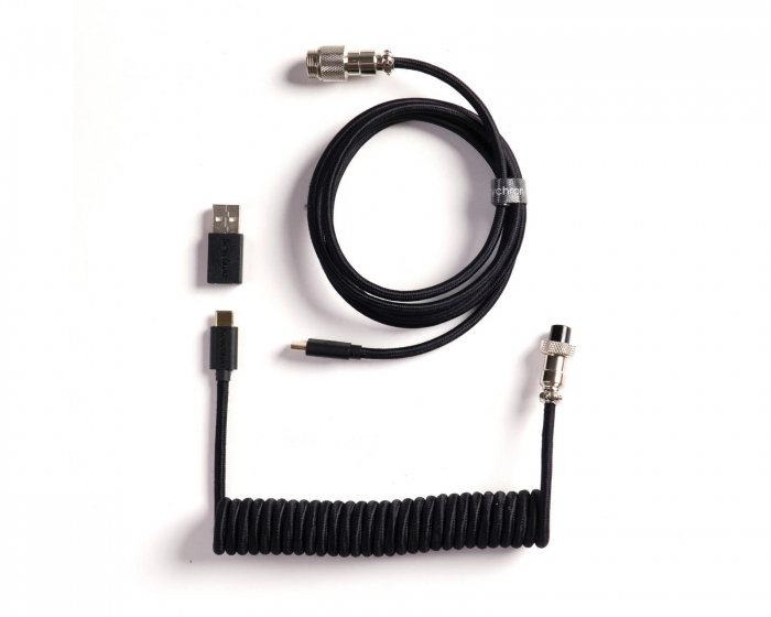 Keychron Coiled Aviator Cable Straight 8K - Black