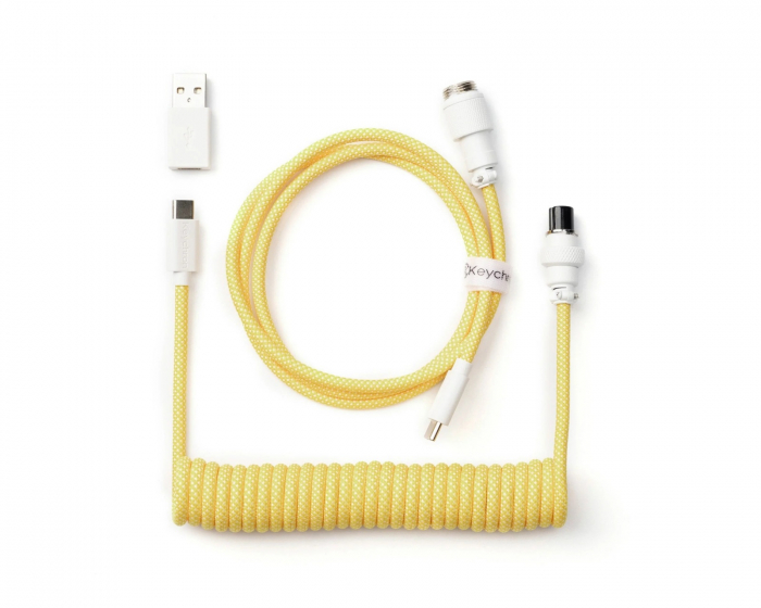 Keychron Coiled Aviator Cable Straight 8K - Yellow