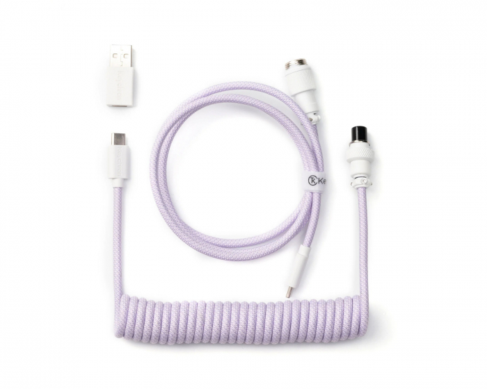 Keychron Coiled Aviator Cable Straight 8K - Light Purple