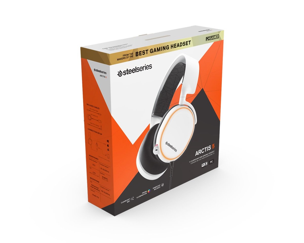 Buy Steelseries Arctis 5 Gaming Headset White At Us Maxgaming Com