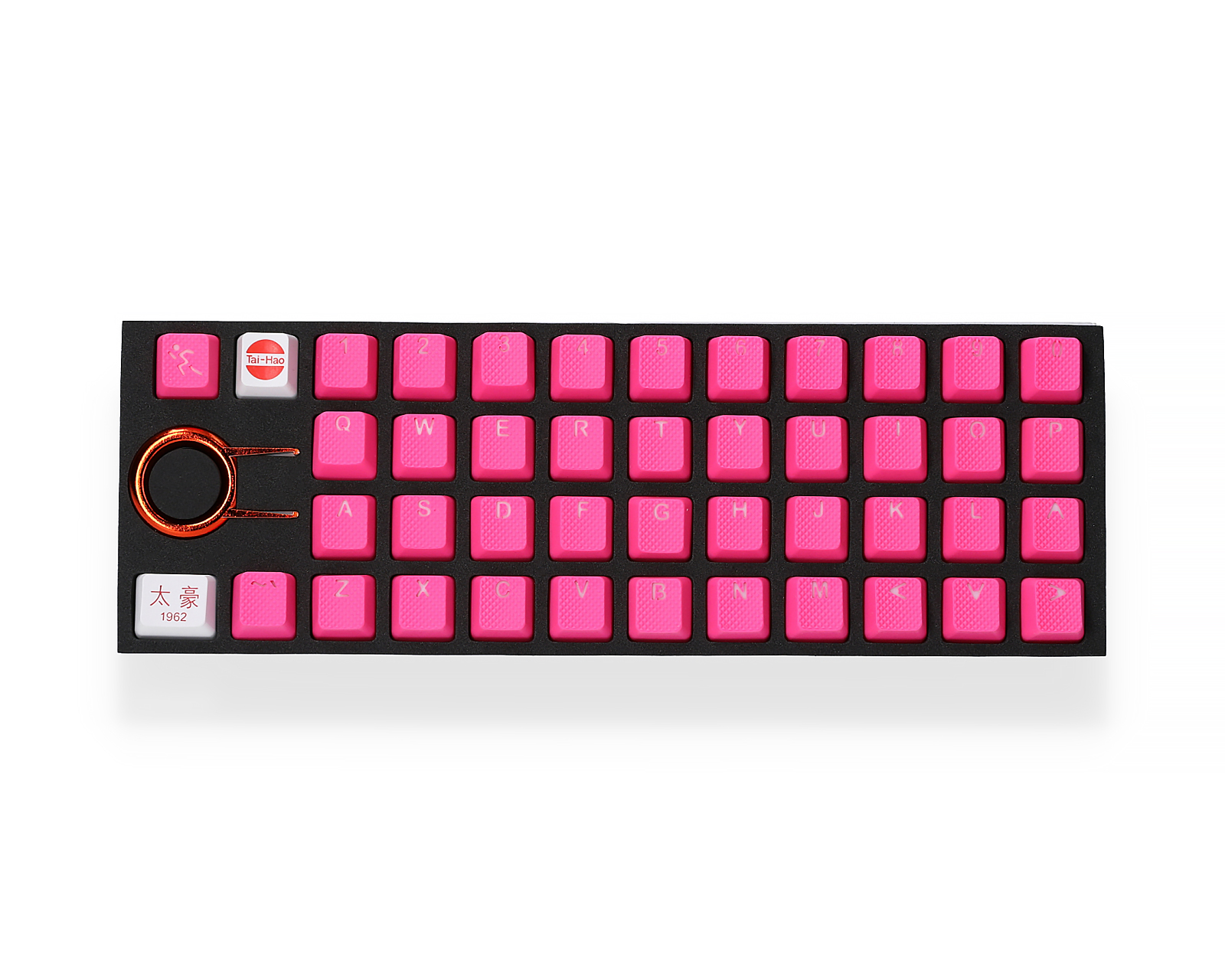 tai hao rubber keycaps pink