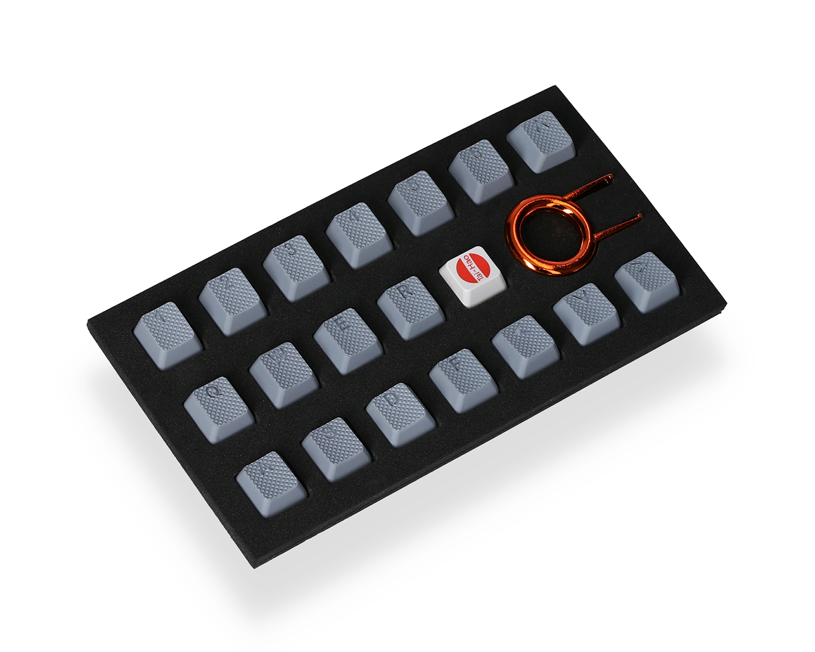 grey rubber keycaps