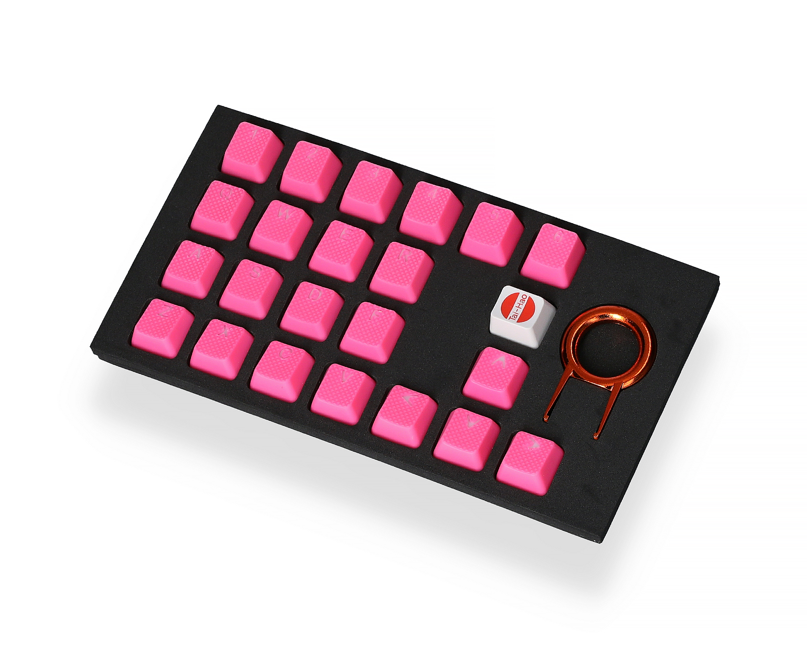 Buy Tai Hao 22 Key Rubber Double Shot Backlit Keycap Set Neon Pink At Us Maxgaming Com