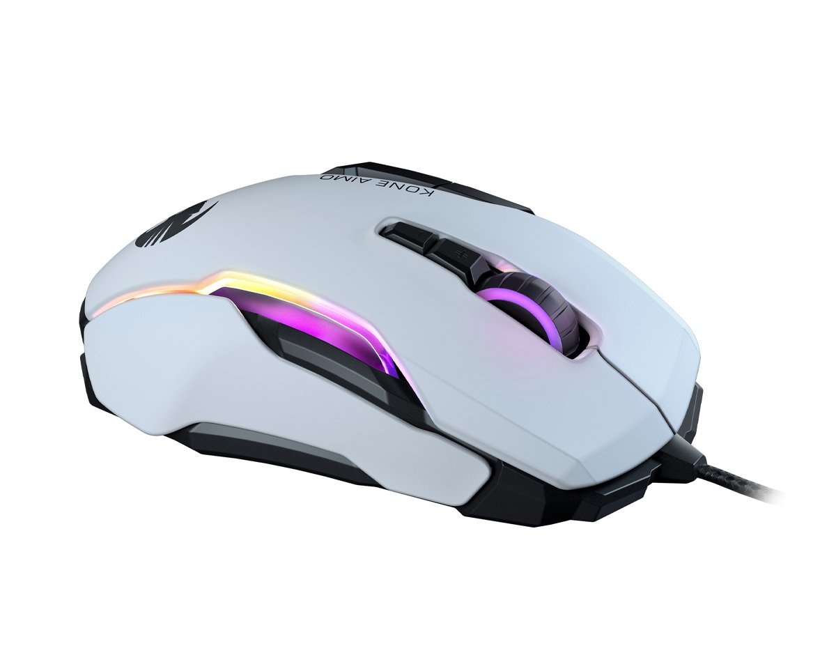 Roccat Kone Aimo Gaming Mouse White Remastered - us.MaxGaming.com