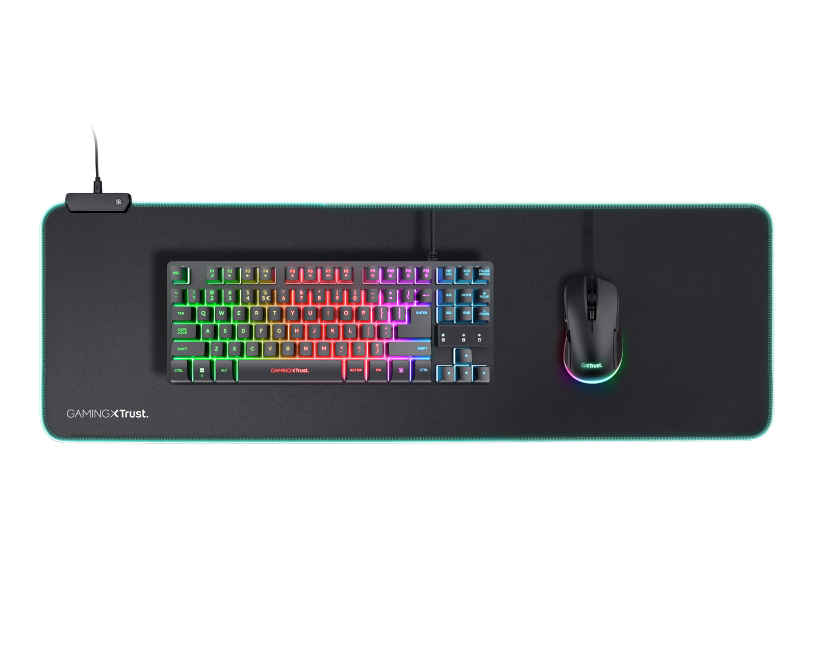 Trust GXT 764 Glide-Flex XXL Illuminated Flexible Mousepad - us