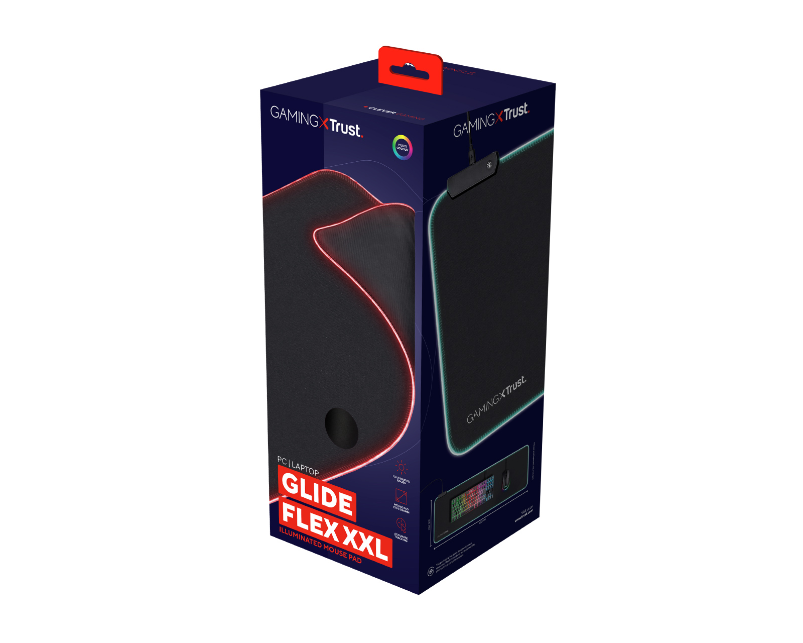 Trust GXT 764 Glide-Flex XXL Illuminated Flexible Mousepad - us
