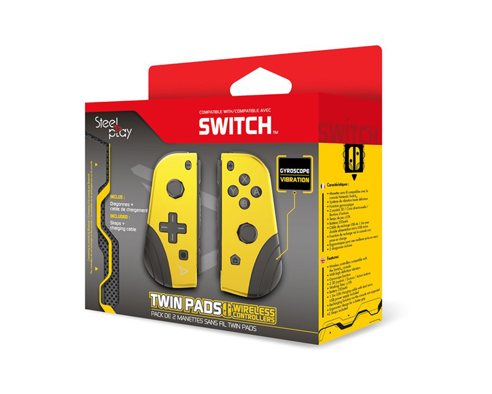 Steelplay Twin Pads for Nintendo Switch - Yellow - us.MaxGaming.com