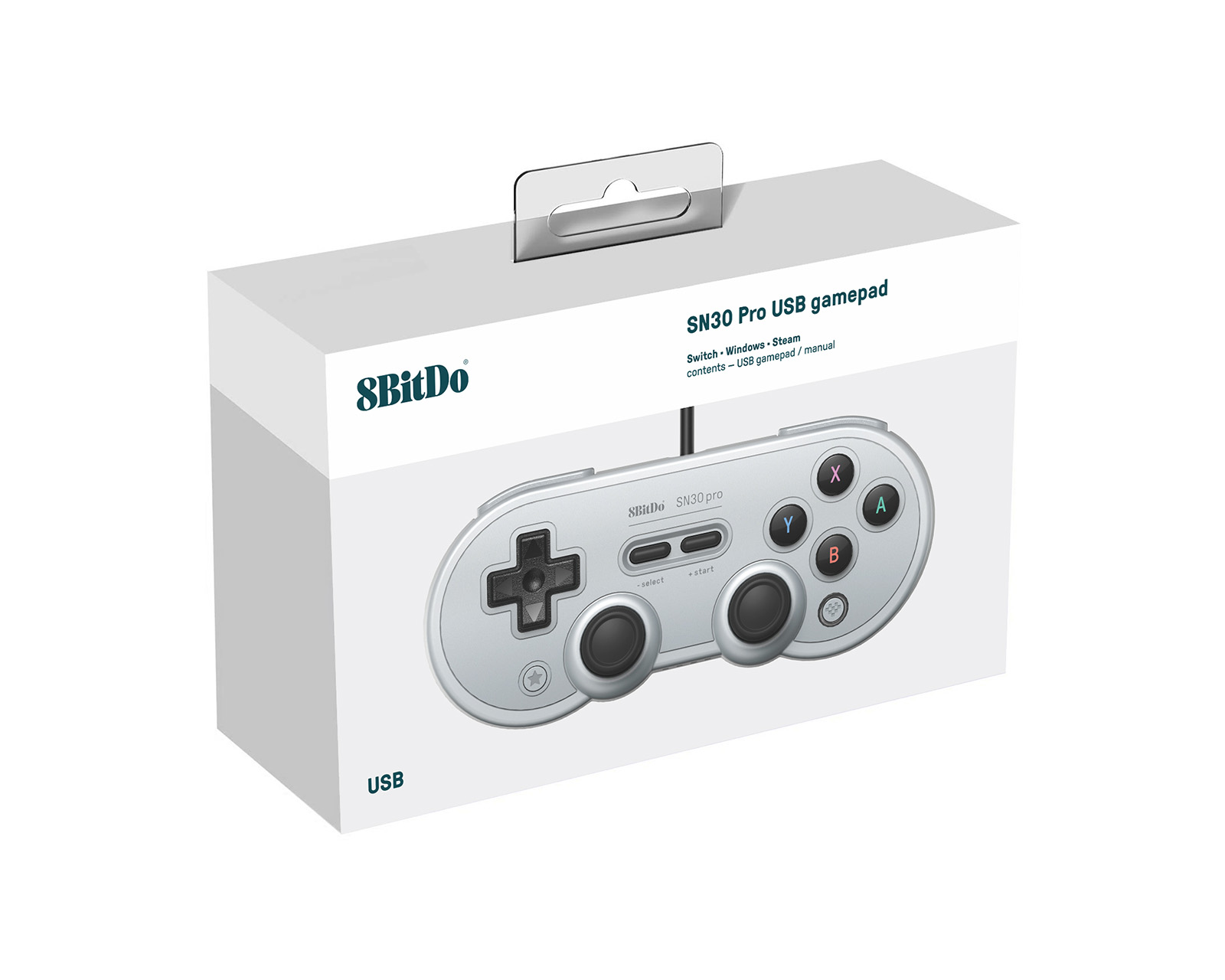 8Bitdo SN30 Pro USB Gamepad Grey Edition - us.MaxGaming.com