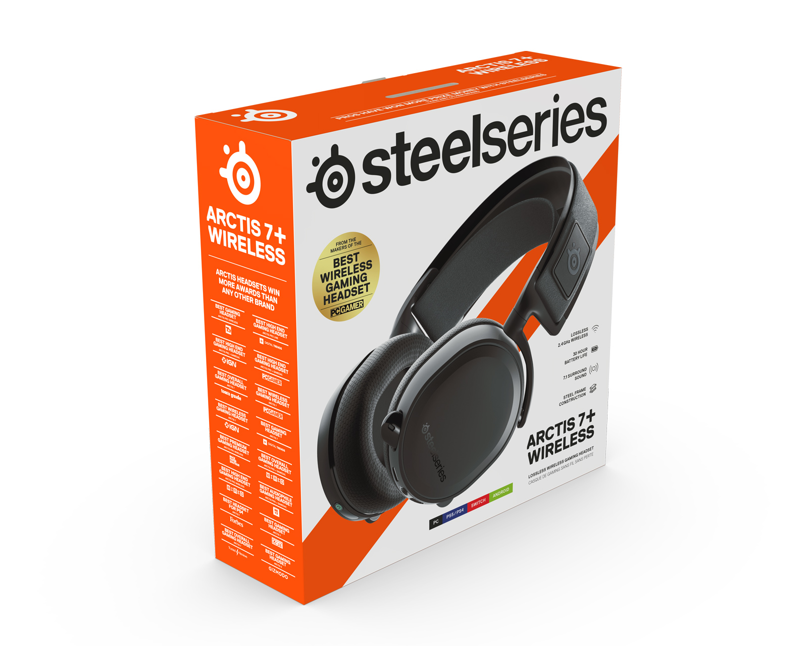  SteelSeries Arctis 7 Lag-Free Wireless Gaming Headset - Black  (Discontinued by Manufacturer) : Video Games