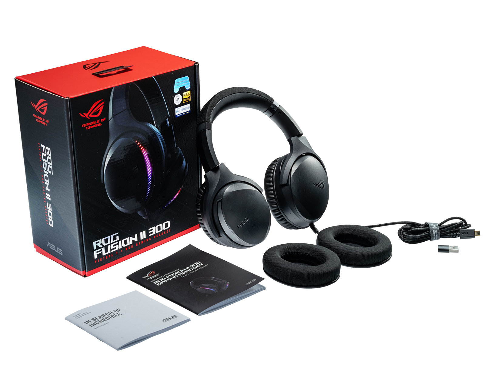 300 Headset II Black 7.1 Gaming Fusion Asus ROG -