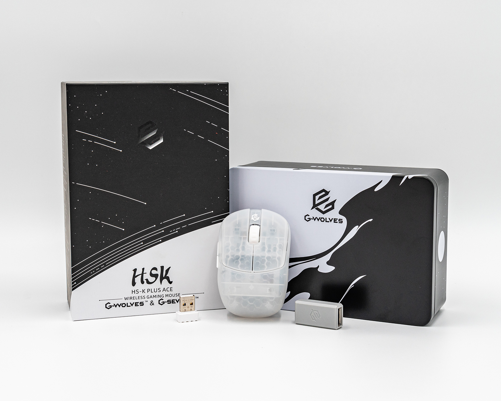 PC/タブレット PC周辺機器 G-Wolves HSK Plus Fingertip Wireless Gaming Mouse - Transparent
