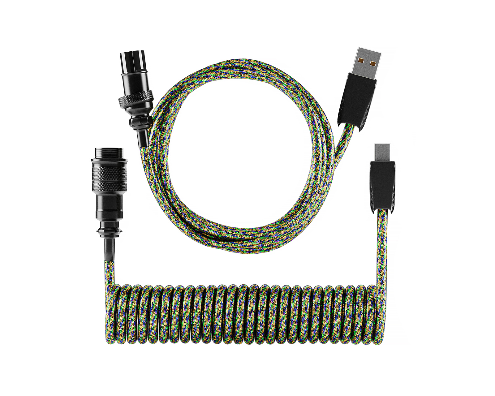 HyperX USB-C Coiled Cable Light Green-White 