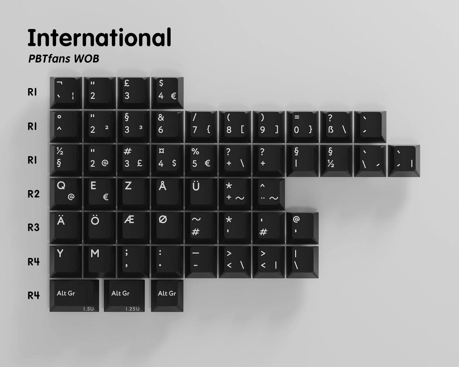 KBDfans PBTfans WoB International kit - us.MaxGaming.com