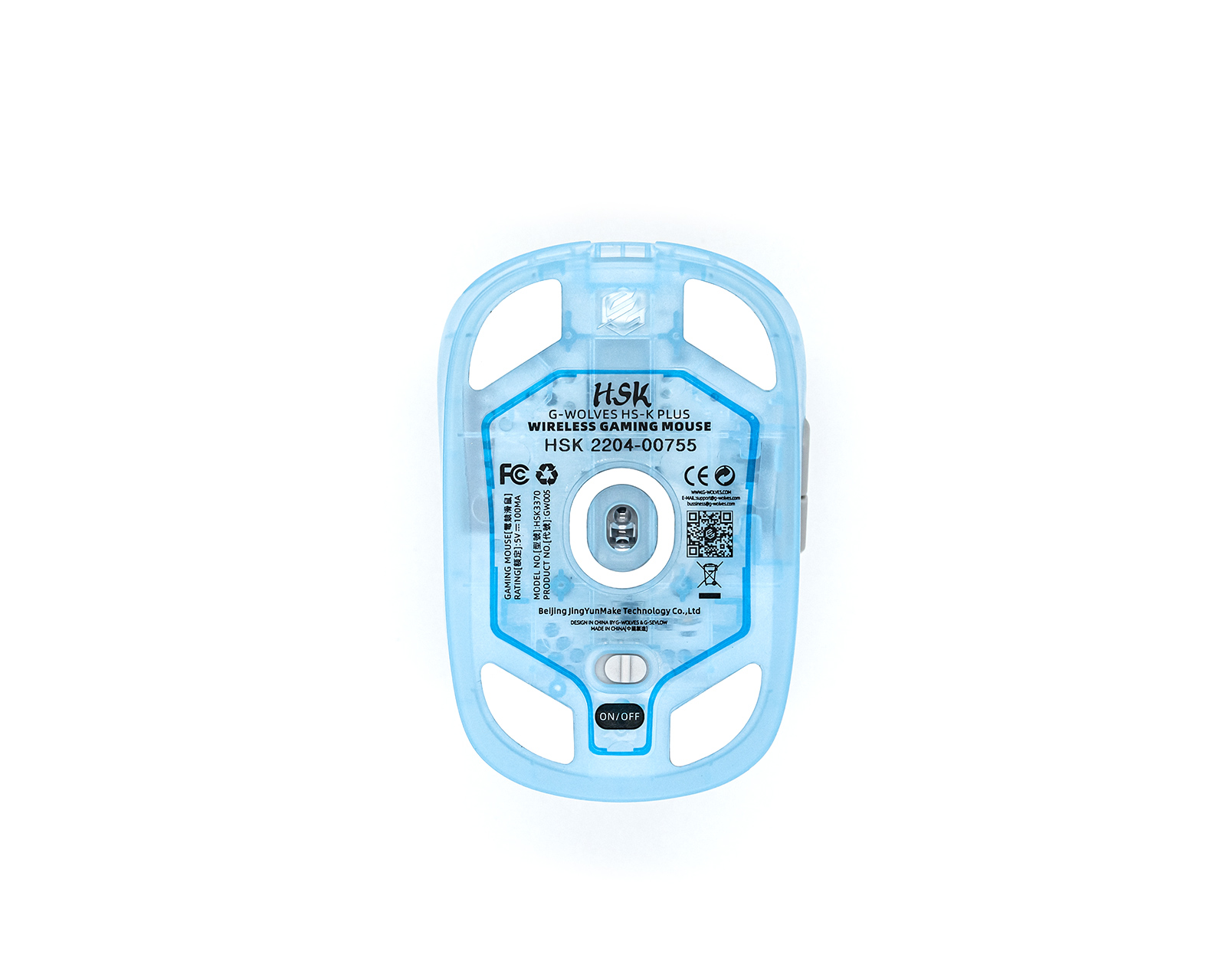 G-Wolves HSK Plus Fingertip Wireless Gaming Mouse - Transparent 