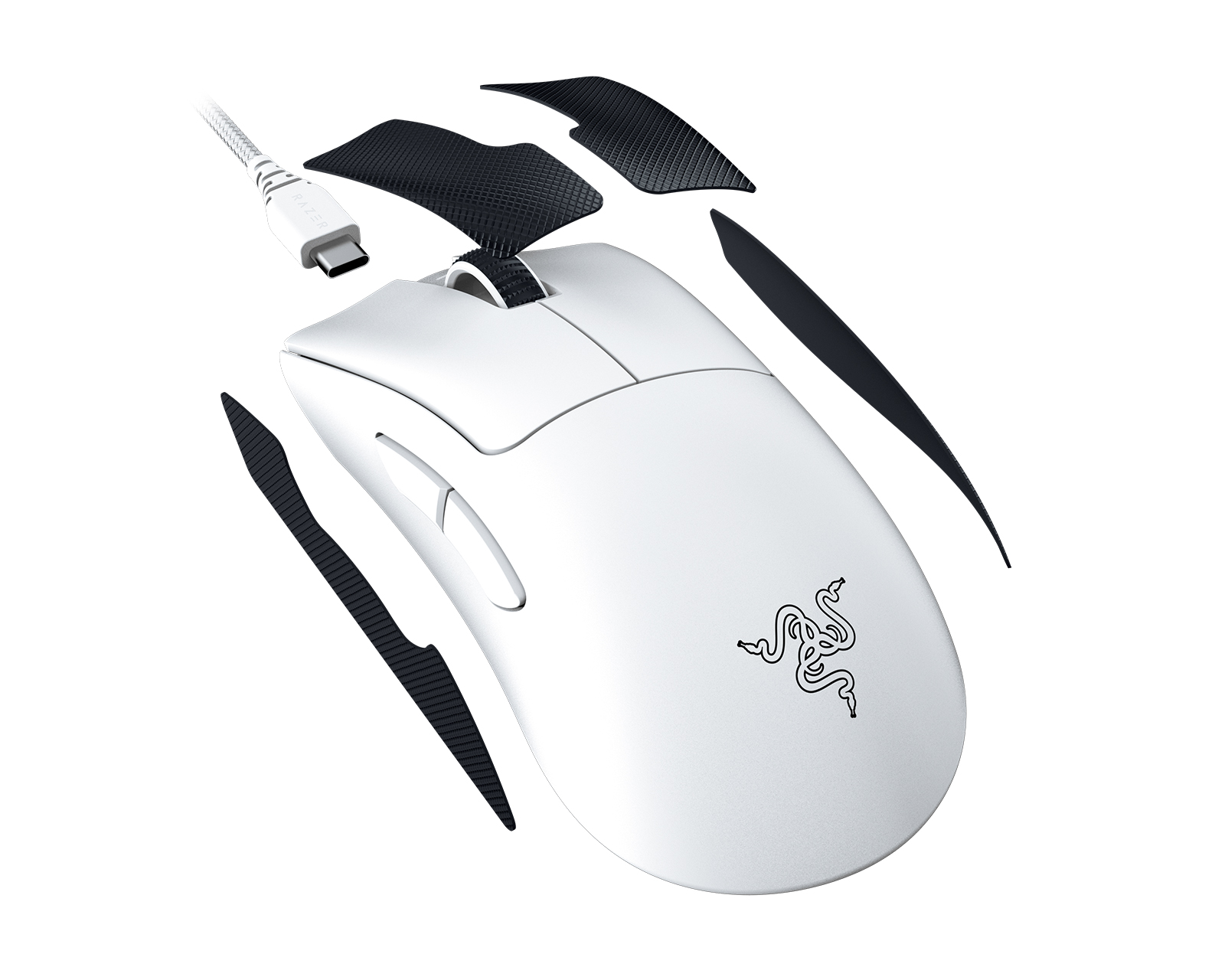 Razer DeathAdder V3 Pro Lightweight Wireless Gaming Mouse - White