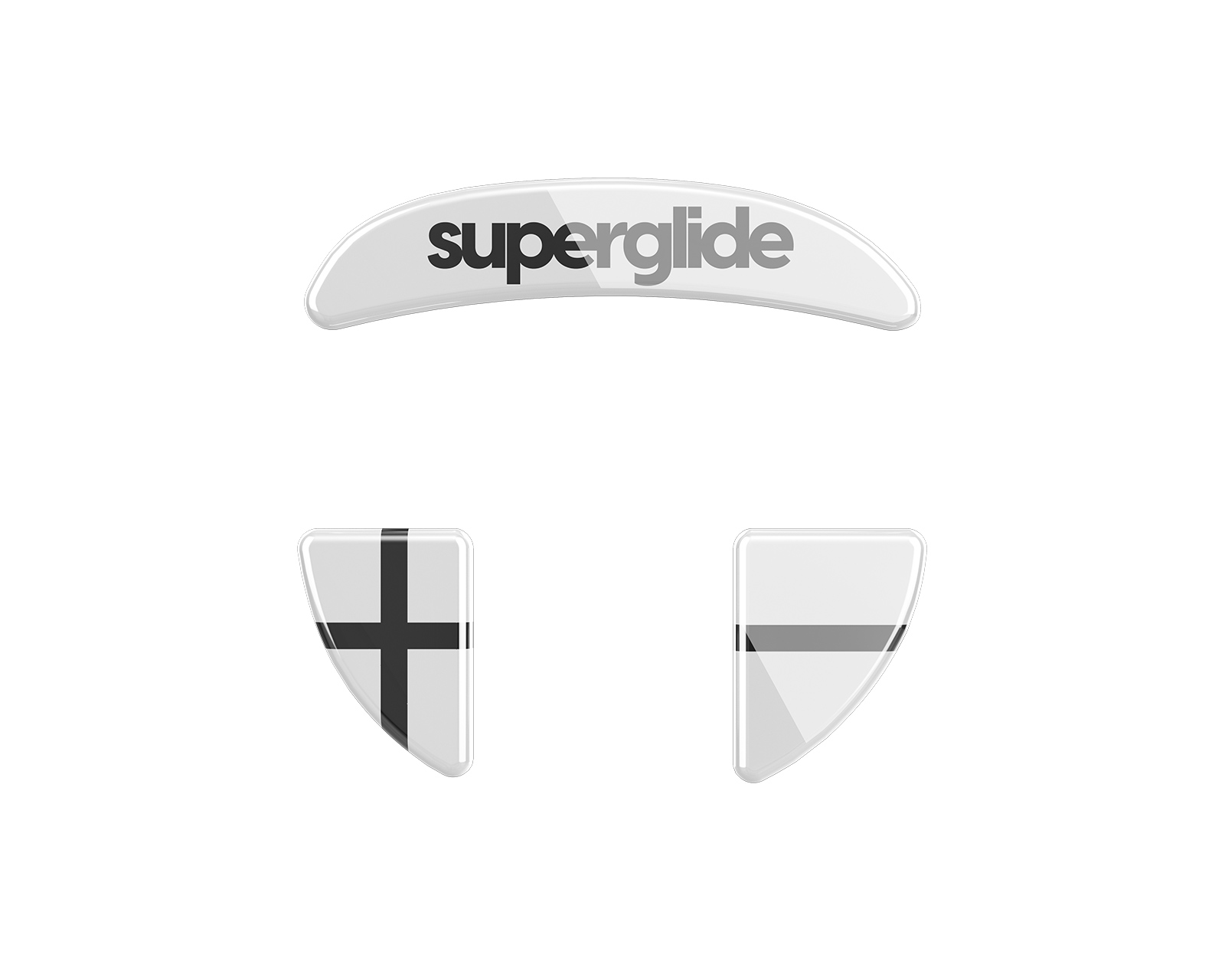 Superglide Glass Skates for Xtrfy MZ1 Wireless - White - us