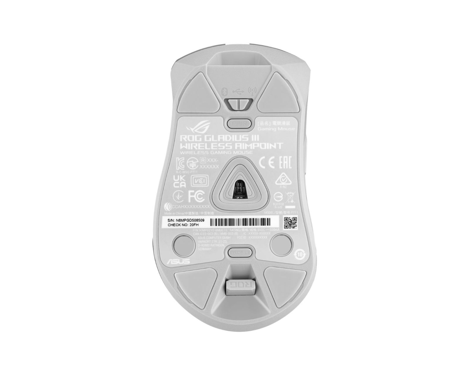 ROG Gladius III Wireless Aimpoint ホワイト ROG Gladius III Wireless AimPoint | Mice & Mouse Pads | ROG