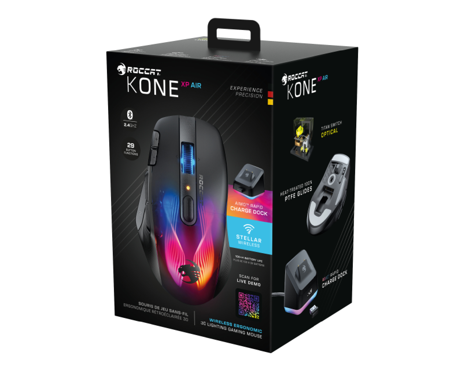 Roccat Kone XP Air Wireless Gaming Mouse with Charging Dock