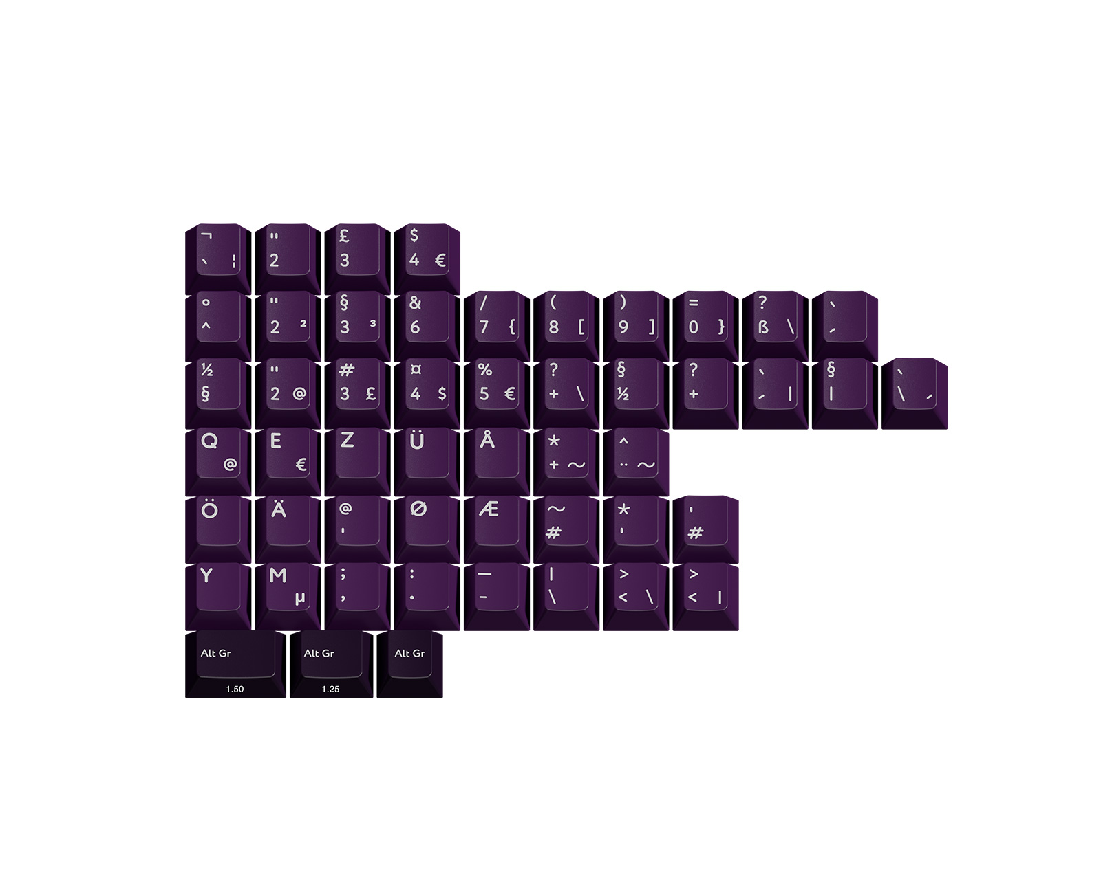 KBDfans PBTfans Purpurite International Kit