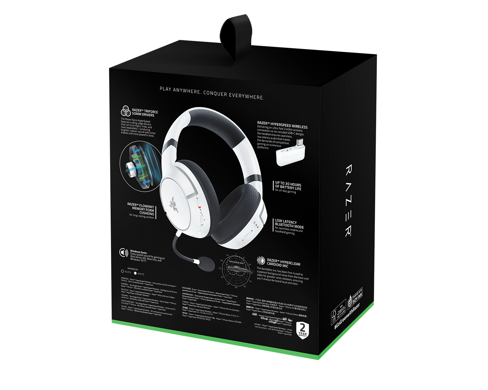 Razer Kaira HyperSpeed Xbox Licensed Wireless Gaming Headset Razer Kaira HyperSpeed Xbox Licensed Wireless Gaming Headset