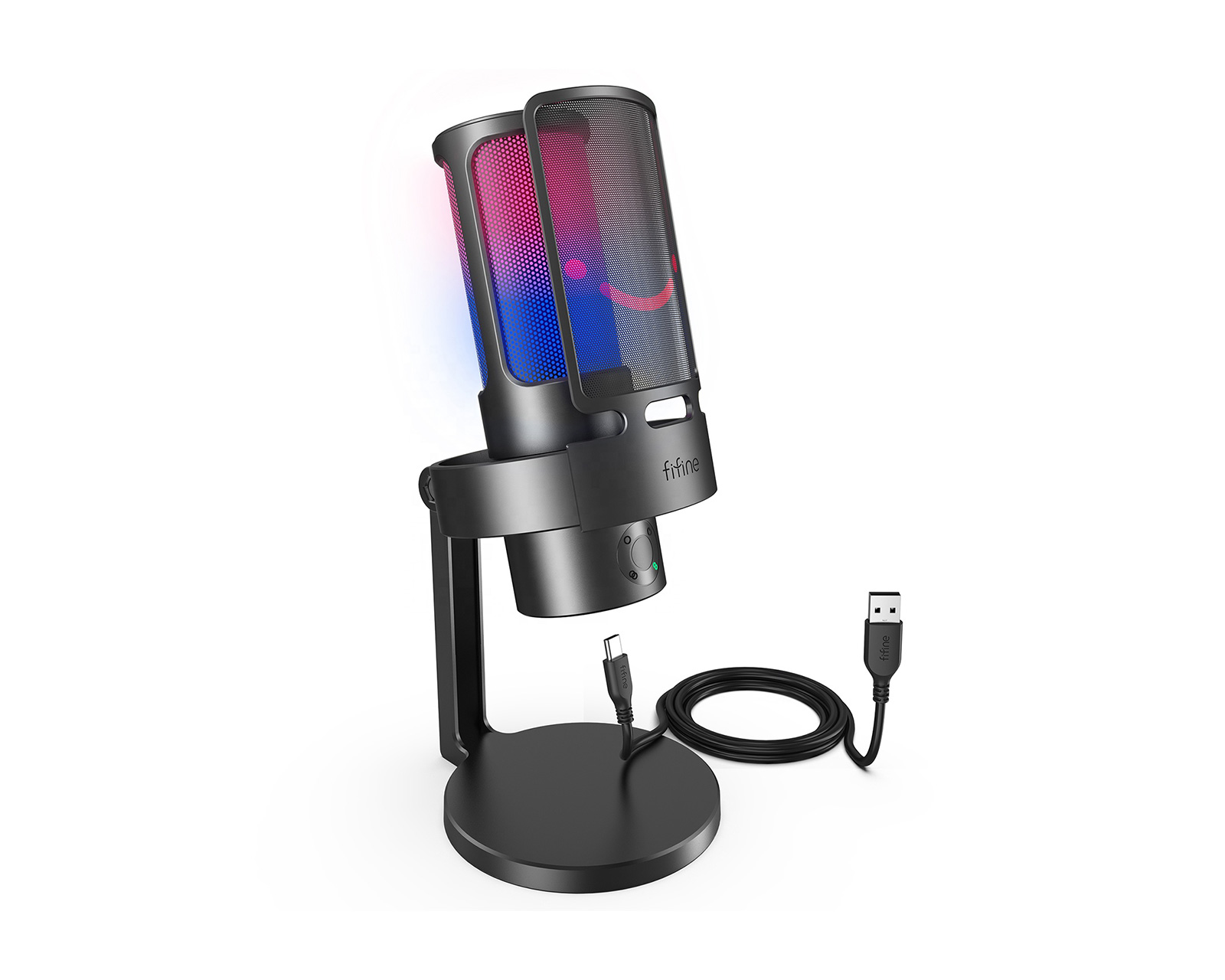 Fifine AMPLIGAME A8 Plus RGB USB Microphone with 4 Polar Patterns