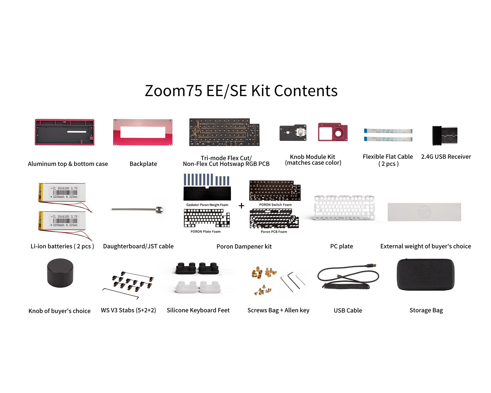 Wuque Studio Zoom75 Essential Edition Hotswap - Black - us Wuque Studio Zoom75 Essential Edition Hotswap - Black - us