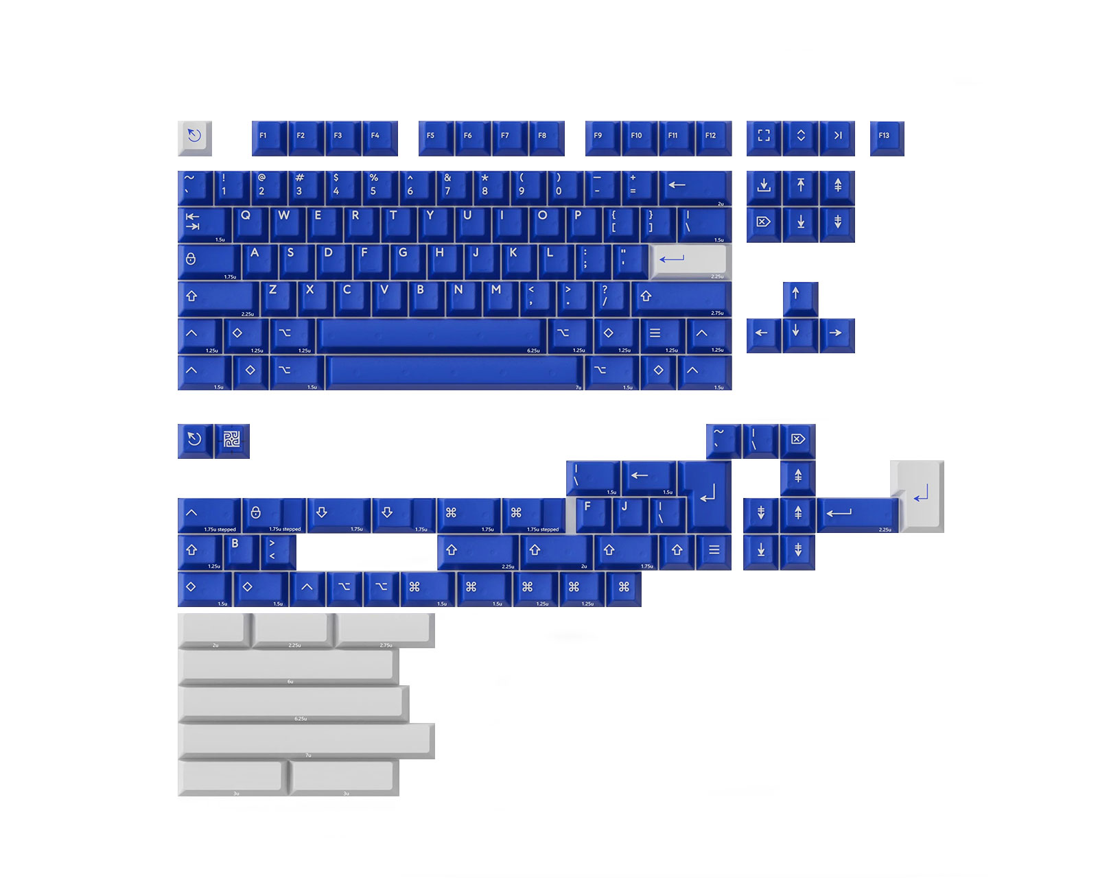 KBDfans PBTfans Klein Blue R2 - Base Kit