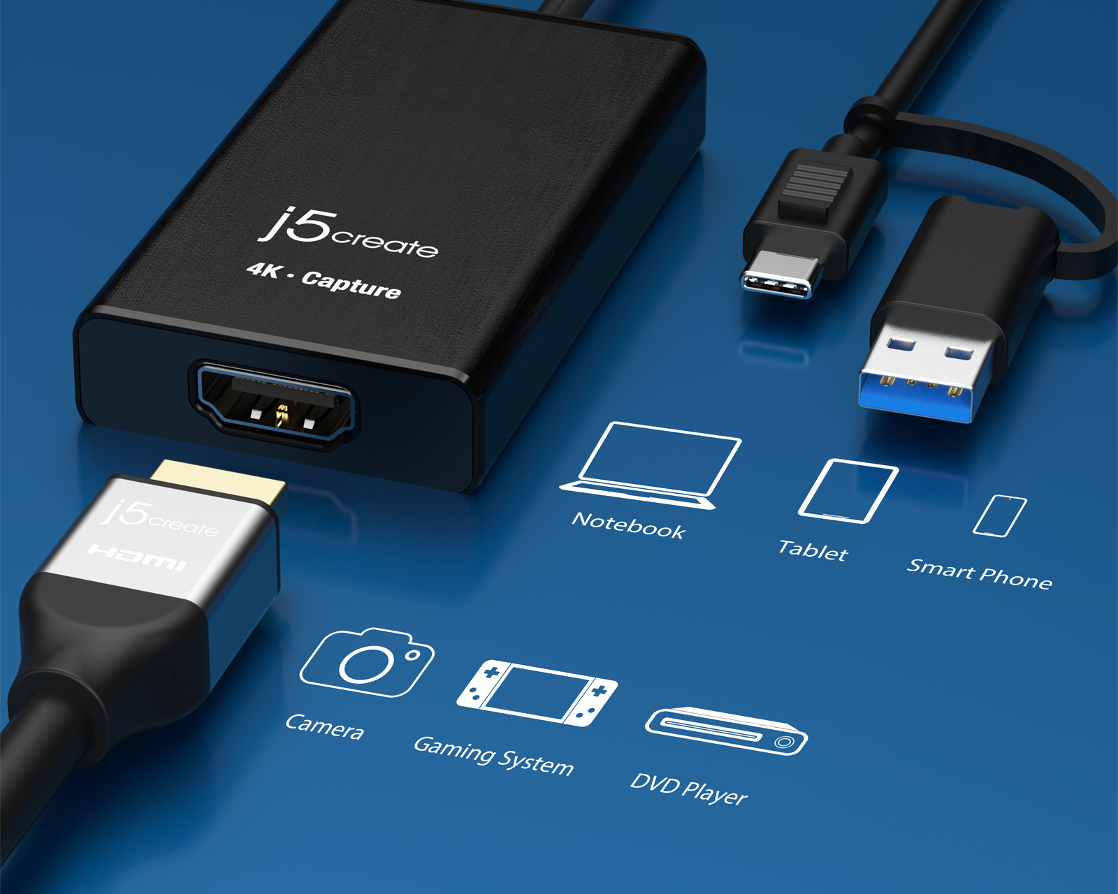 j5create HDMI to USB-C 4K Capture Adapter - us.MaxGaming.com