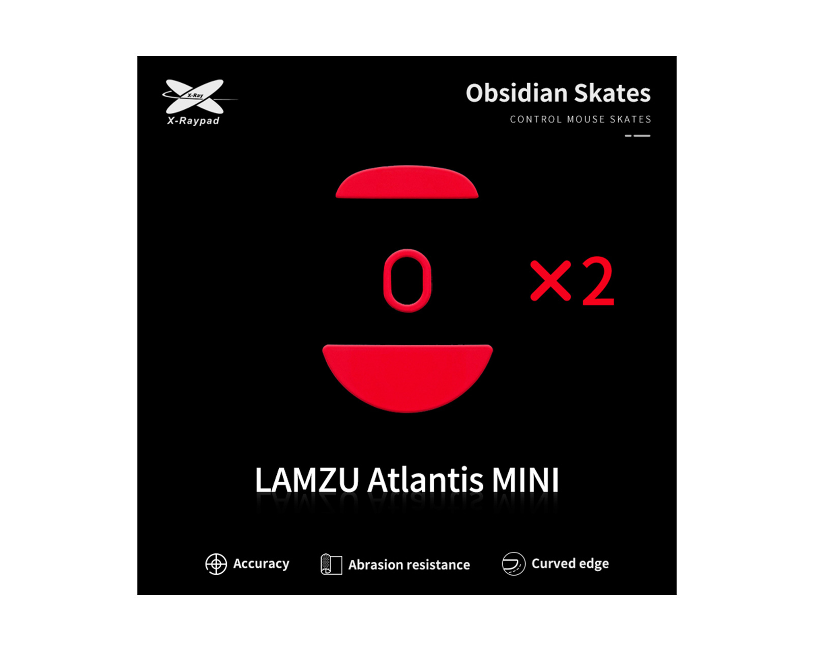X-raypad Obsidian Mouse Skates for Lamzu Atlantis Mini - us