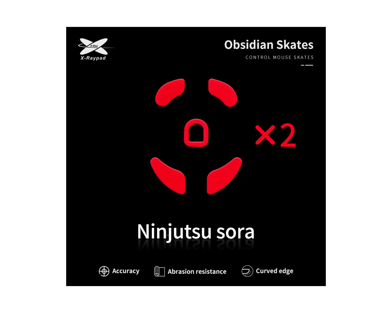 X-raypad Obsidian Mouse Skates for Ninjutso Sora - us.MaxGaming.com