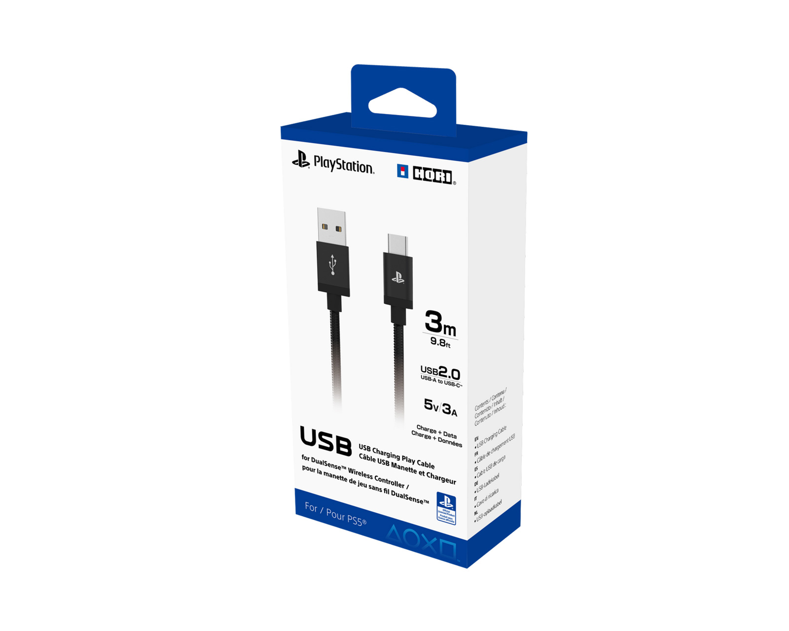 Câble USB-C de 3m pour PS5 et Xbox X/S