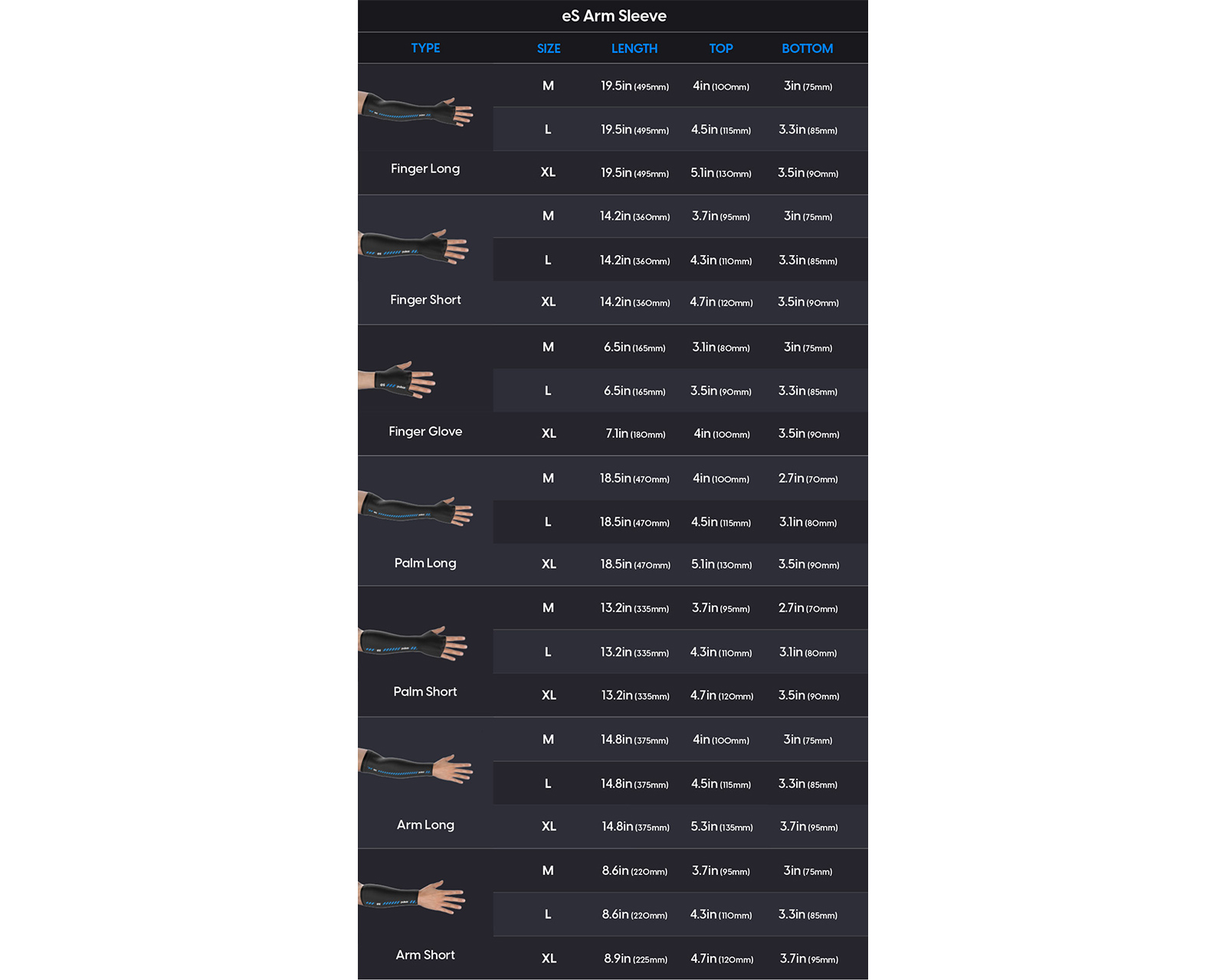 Pulsar ES Arm Sleeve Finger Long - Size XL - us.MaxGaming.com Pulsar ES Arm Sleeve Finger Long - Size XL - us.MaxGaming.com